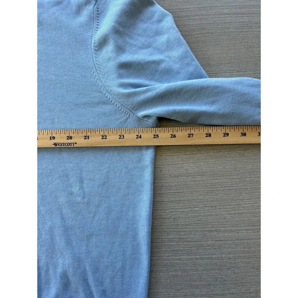 Brooks Brothers 100% Supima Cotton V-Neck Sweater Blue XL - Picture 6 of 7
